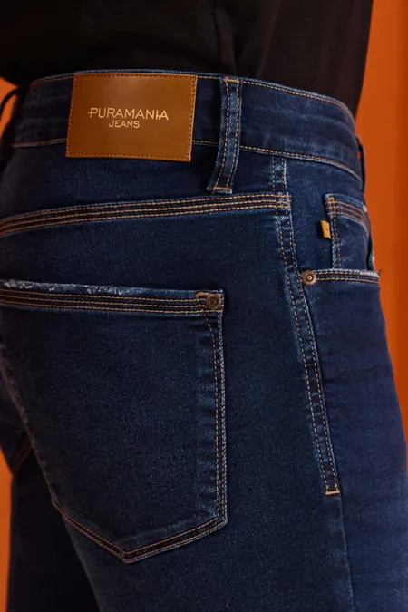 Calça Jeans Masculina Super Skinny Blue Médio Puramania Calça Jeans Masculina Super Skinny Blue Médio Puramania